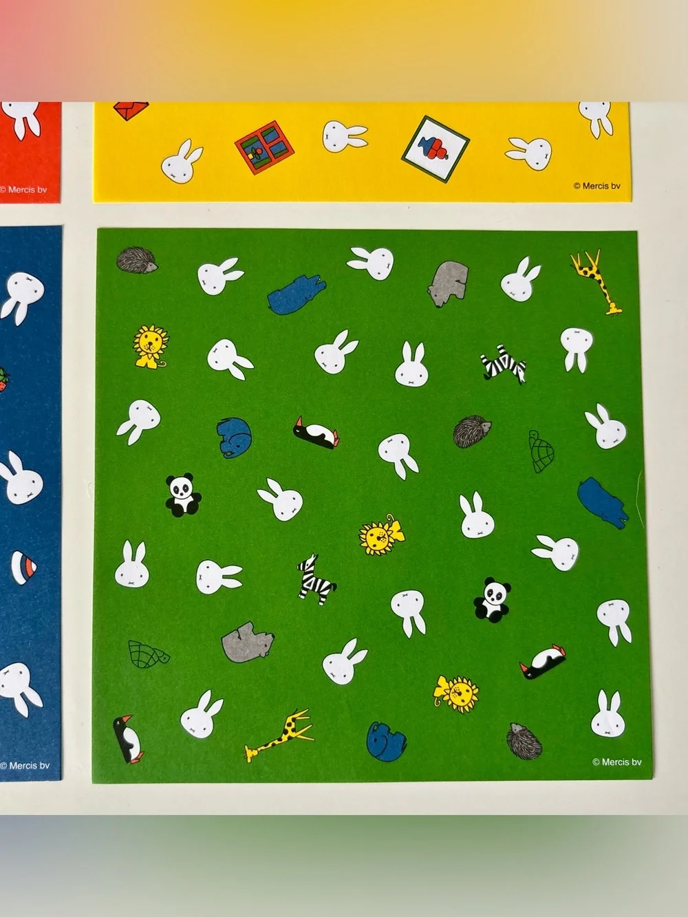 Miffy Bright Kawaii Decorative Origami Paper Set of 4 Designs NWT